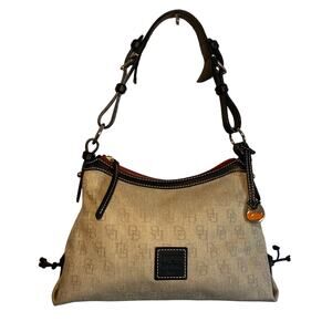 Dooney & Bourke  Beige & Black  Top Handle Adjust  Key Fob  RWB Tag Present NWOT
